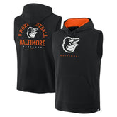 Baltimore Orioles Fire Speed Sleeveless Pullover Hoodie - Black