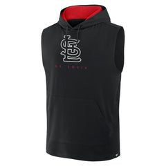 St. Louis Cardinals Fire Speed Sleeveless Pullover Hoodie - Black