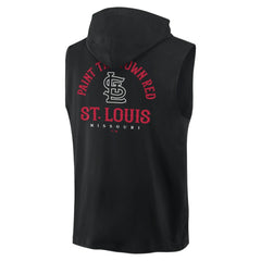 St. Louis Cardinals Fire Speed Sleeveless Pullover Hoodie - Black