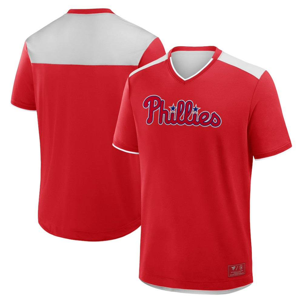 Philadelphia Phillies Walk Off V-Neck T-Shirt - Red