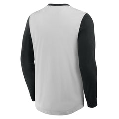 Baltimore Orioles Clubhouse Long Sleeve Henley Shirt - Gray/Black