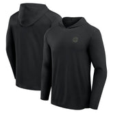 Chicago Cubs Front Office Power Mono Long Sleeve Hoodie T-Shirt - Black