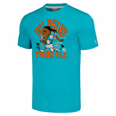 Tyreek Hill Miami Dolphins Homage Unisex Caricature Player Tri-Blend T-Shirt - Heathered Aqua online