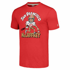Christian McCaffrey San Francisco 49ers Homage Unisex Caricature Player Tri-Blend T-Shirt - Scarlet discount