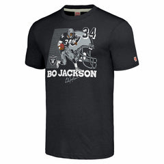 Bo Jackson Las Vegas Raiders Homage Unisex Caricature Retired Player Tri-Blend T-Shirt - Charcoal online