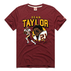 Sean Taylor Washington Commanders Homage Caricature Retired Player Tri-Blend T-Shirt - Burgundy sale