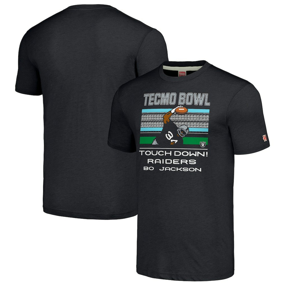 Bo Jackson Las Vegas Raiders Homage Unisex Tecmo Bowl Retired Player Graphic Tri-Blend T-Shirt - Charcoal online