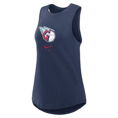 Cleveland Guardians Women's Legacy Icon High Neck Dri-FIT Tank Top - Navy | Nike
