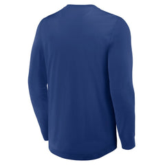 Toronto Maple Leafs Fanatics Adrenaline Push Long Sleeve Henley Shirt Blue
