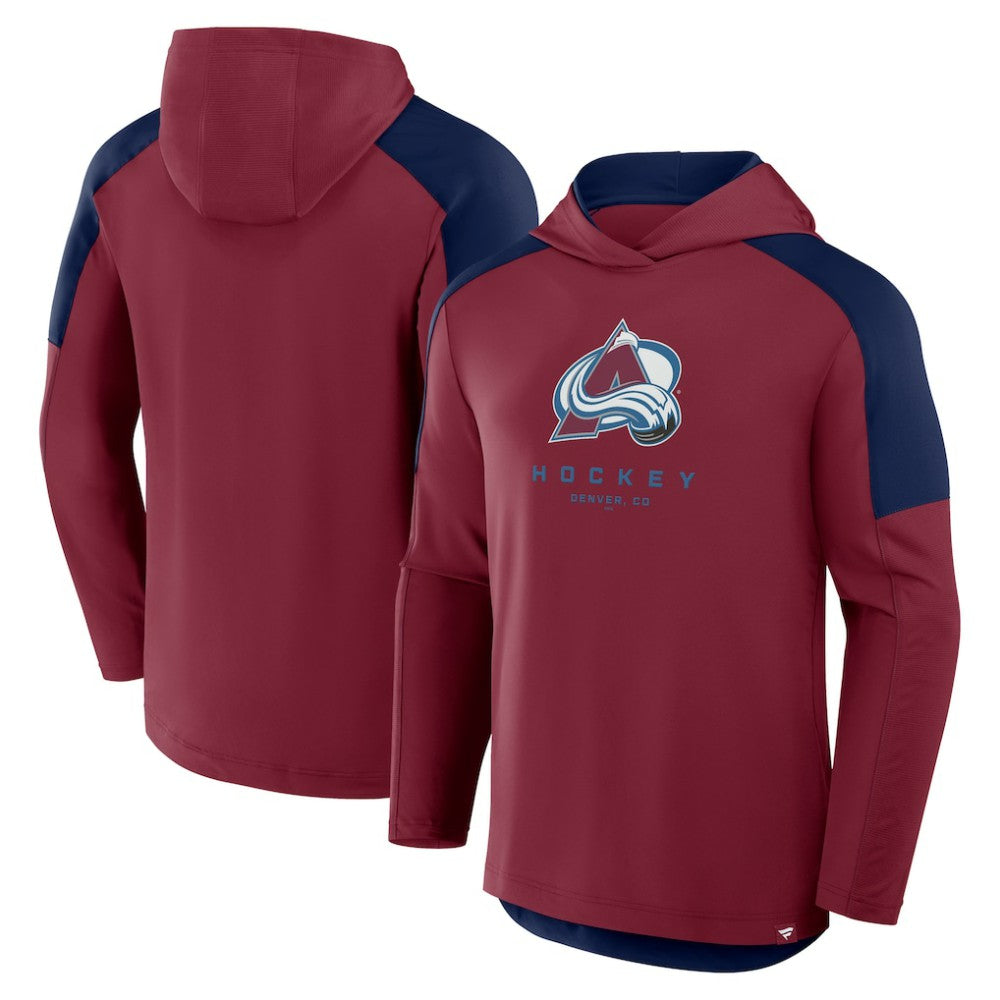 Colorado Avalanche Fanatics Meta Game Transitional Pullover Hoodie Burgundy