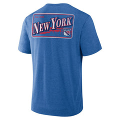New York Rangers Fanatics Fan Lanes Tri-Blend T-Shirt Heather Blue