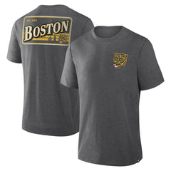 Boston Bruins Fanatics Fan Lanes Tri-Blend T-Shirt Heather Charcoal