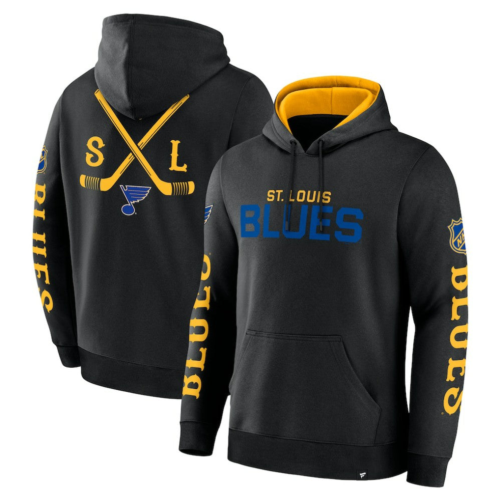 St. Louis Blues Fanatics Big City Legacy Fleece Pullover Hoodie Black