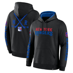 New York Rangers Fanatics Big City Legacy Fleece Pullover Hoodie Black