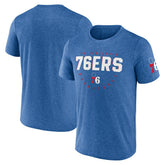 Philadelphia 76ers Logo Athletic Block Practice Performance T-Shirt - Heather Royal outlet