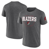 Portland Trail Blazers Logo Athletic Block Practice Performance T-Shirt - Heather Charcoal shop