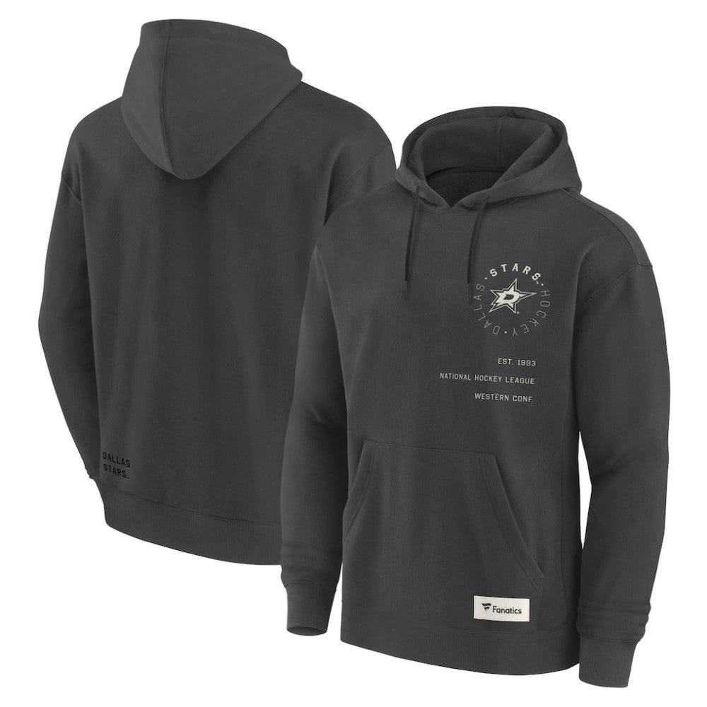 Dallas Stars Fanatics Future Ground Info Pullover Hoodie Charcoal