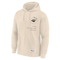 Minnesota Wild Fanatics Future Ground Info Pullover Hoodie Cream