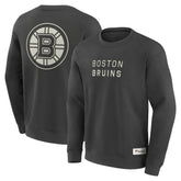 Boston Bruins Fanatics Elements Future Ground Lettering Pullover Sweatshirt Charcoal