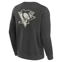 Pittsburgh Penguins Fanatics Elements Future Ground Lettering Pullover Sweatshirt Charcoal