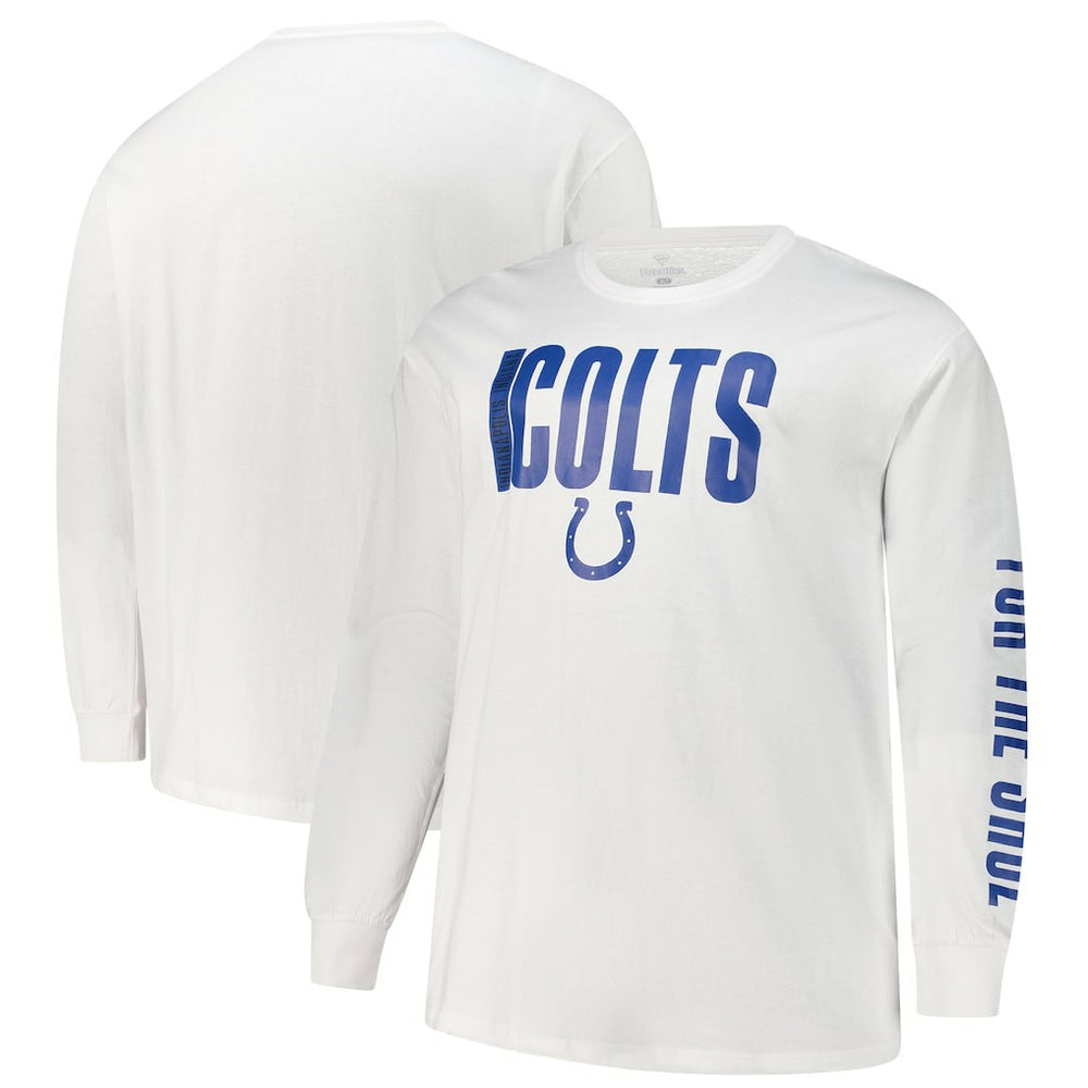 Indianapolis Colts Big & Tall Vision Long Sleeve T-Shirt - White cheap
