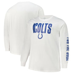 Indianapolis Colts Big & Tall Vision Long Sleeve T-Shirt - White cheap