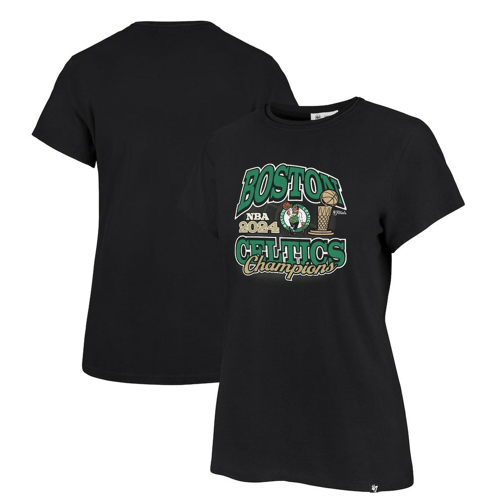 Boston Celtics '47 Women's 2024 NBA Finals Champions Trophy Franklin T-Shirt - Black | 47 brand sale