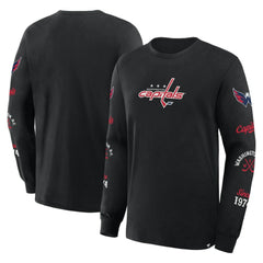 Washington Capitals Fanatics Boxed In Legacy Long Sleeve T-Shirt Black