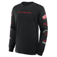 Detroit Red Wings Fanatics Boxed In Legacy Long Sleeve T-Shirt Black