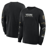 Vegas Golden Knights Fanatics Boxed In Legacy Long Sleeve T-Shirt Black