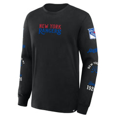 New York Rangers Fanatics Boxed In Legacy Long Sleeve T-Shirt Black