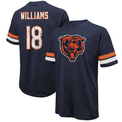 Caleb Williams Chicago Bears Majestic Threads Name & Number Oversize Fit T-Shirt - Navy cheap
