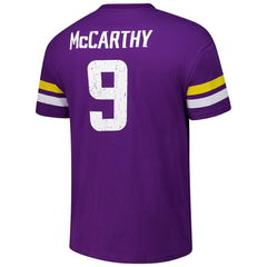 J.J. McCarthy Minnesota Vikings Majestic Threads Name & Number Oversized Fit T-Shirt - Purple for sale
