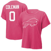Keon Coleman Buffalo Bills Majestic Threads Women's Name & Number T-Shirt - Pink sale
