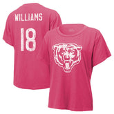 Caleb Williams Chicago Bears Majestic Threads Women's Name & Number T-Shirt - Pink outlet