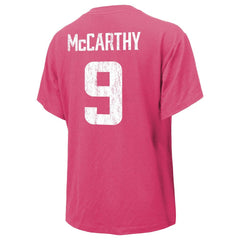 J.J. McCarthy Minnesota Vikings Majestic Threads Women's Name & Number T-Shirt - Pink for sale
