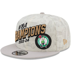 Boston Celtics 2024 NBA Finals Champions Locker Room 9FIFTY Snapback Hat - Cream | New Era cheap