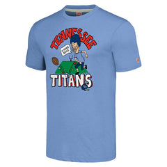 Tennessee Titans NFL x Homage x Beavis and Butt-Head Unisex Tri-Blend T-Shirt – Light Blue sale