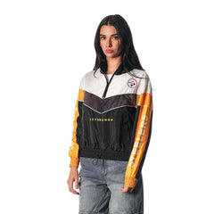 Pittsburgh Steelers The Wild Collective Women's 1/4 Zip Track Jacket - Black online