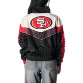 San Francisco 49ers The Wild Collective Women's 1/4 Zip Track Jacket - Black for sale