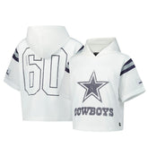 Dallas Cowboys The Wild Collective Women's Mesh Short Sleeve Hoodie T-Shirt - White cheap