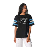 Carolina Panthers The Wild Collective Women's Drop Shoulder T-Shirt - Black on sale