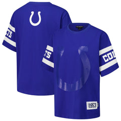Indianapolis Colts The Wild Collective Women's Drop Shoulder T-Shirt - Royal discount