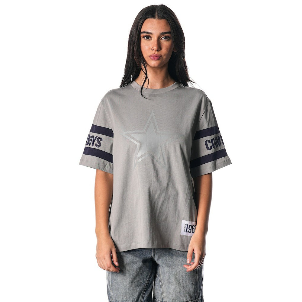 Dallas Cowboys The Wild Collective Women's Drop Shoulder T-Shirt - Black outlet