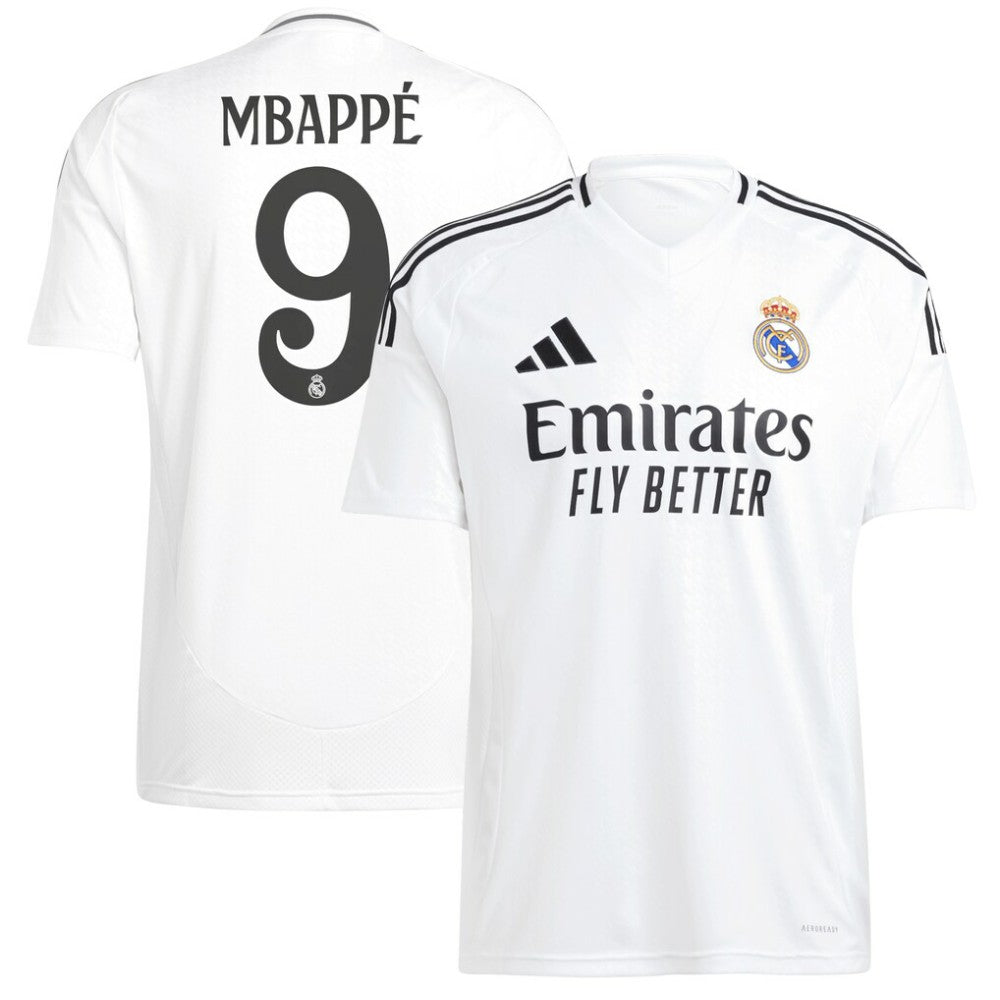Kylian Mbappé Real Madrid 2024/25 Home Replica Player Jersey - White | Adidas outlet