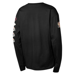 San Antonio Spurs Youth Hardwood Classics All Over Long Sleeve T-Shirt - Black | Mitchell & Ness cheap
