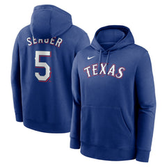 Corey Seager Texas Rangers Player Name & Number Club Fleece Pullover Hoodie - Royal | Nike