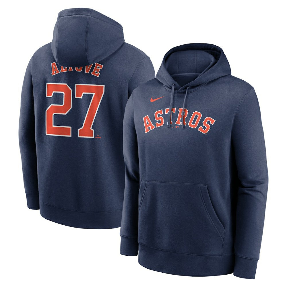 Jose Altuve Houston Astros Player Name & Number Club Fleece Pullover Hoodie - Navy | Nike