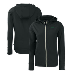 New York Jets Cutter & Buck Women's Primary Logo Daybreak Eco Recycled Full-Zip Hoodie Jacket - Black outlet