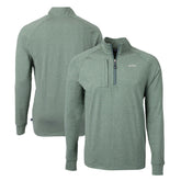 New York Jets Cutter & Buck Primary Logo Adapt Eco Knit Quarter-Zip Top - Heather Green online
